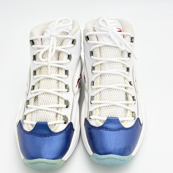 Reebok Question Mid Blue Toe Allen Iverson White Blue main image 8